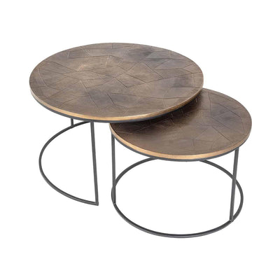 Richmond Interiors 2er Set Couchtisch Tulum | ø 80 cm