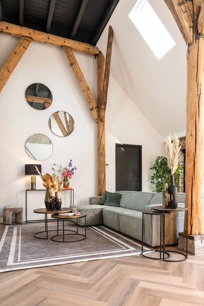 Richmond Interiors 2er Set Couchtisch Tulum | ø 80 cm
