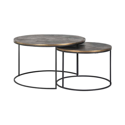 Richmond Interiors 2er Set Couchtisch Tulum | ø 80 cm
