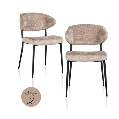 Richmond Interiors 2er Set Esszimmerstuhl Bea | Nature