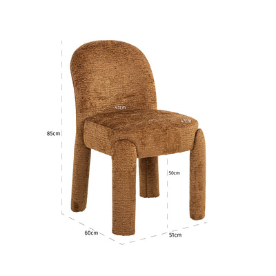 Richmond Interiors 2er Set Esszimmerstuhl Brandi | cognac