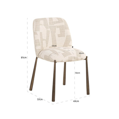 Richmond Interiors 2er Set Esszimmerstuhl Lana | beige