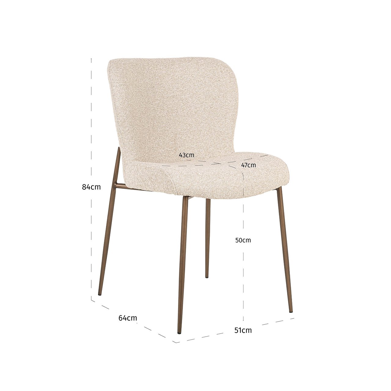 Richmond Interiors 2er Set Esszimmerstuhl Odarby | biscotti
