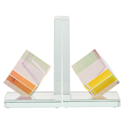 Richmond Interiors 2er Set Kristall-Buchstützen Blocks