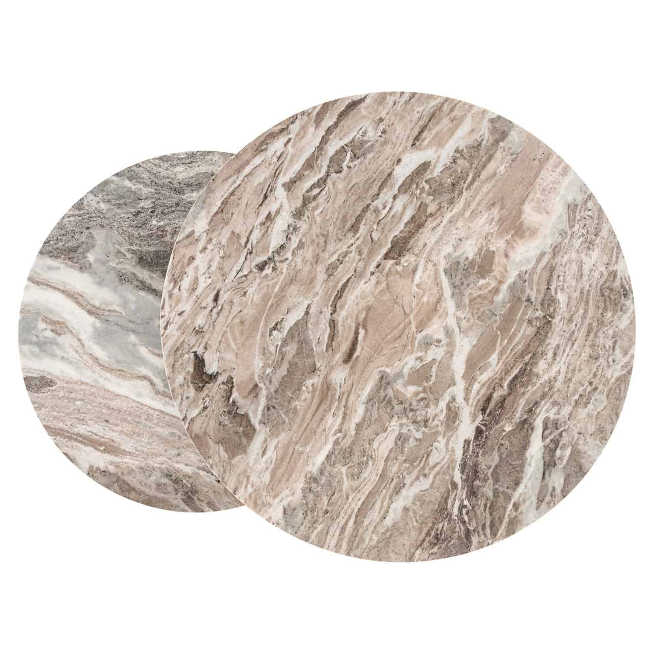 Richmond Interiors 2er Set Marmor-Couchtisch Fairfax