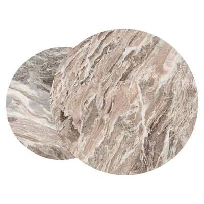 Richmond Interiors 2er Set Marmor-Couchtisch Fairfax