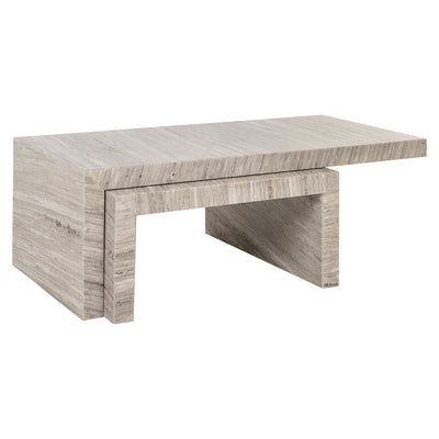 Richmond Interiors 2er Set Marmor-Couchtisch Novaz | Sand