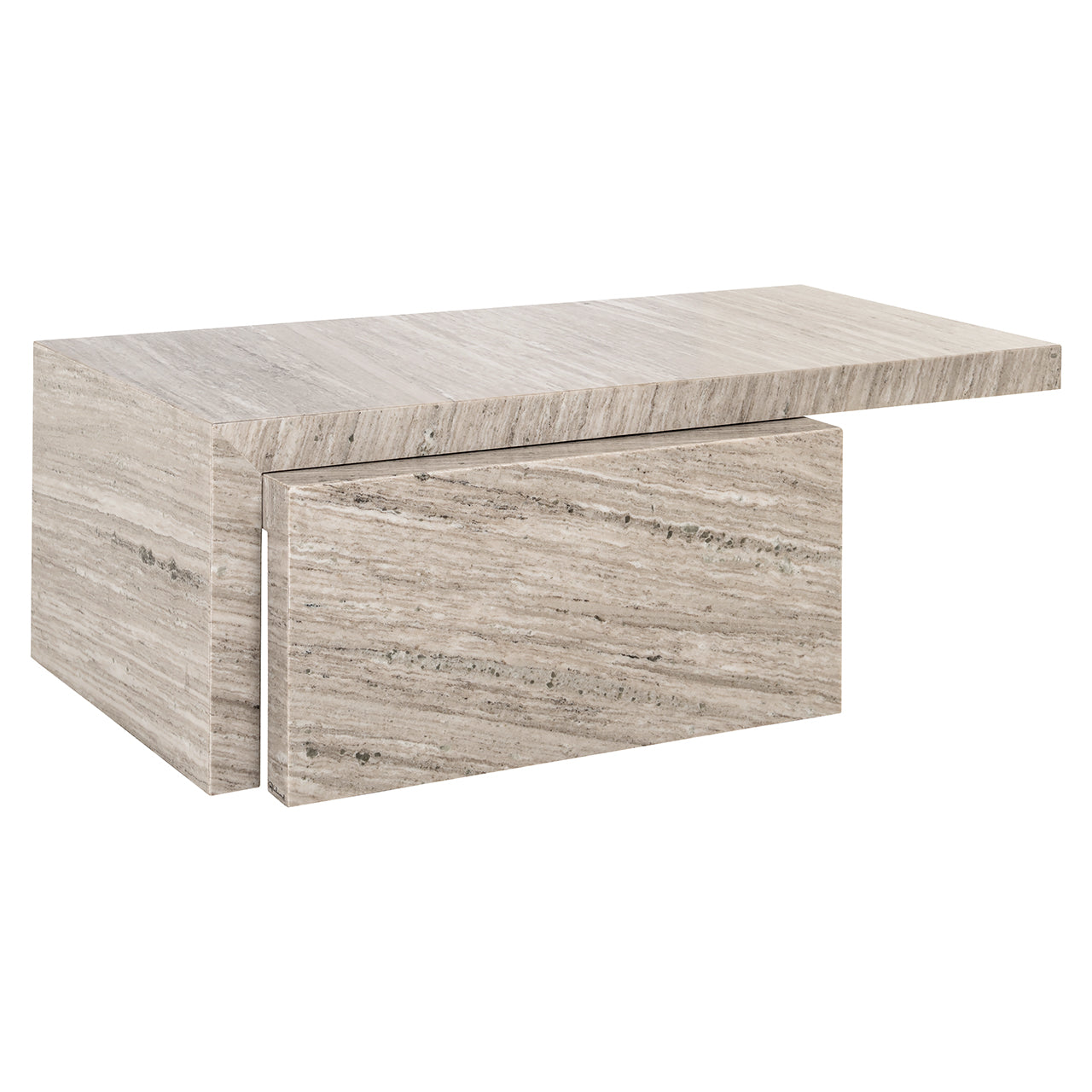 Richmond Interiors 2er Set Marmor-Couchtisch Novaz | Sand