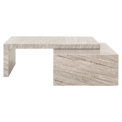 Richmond Interiors 2er Set Marmor-Couchtisch Novaz | Sand