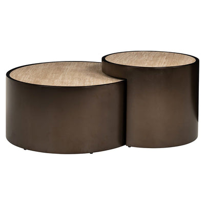 Richmond Interiors 2er Set Runder Couchtisch Ronson