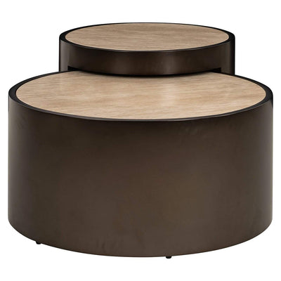 Richmond Interiors 2er Set Runder Couchtisch Ronson