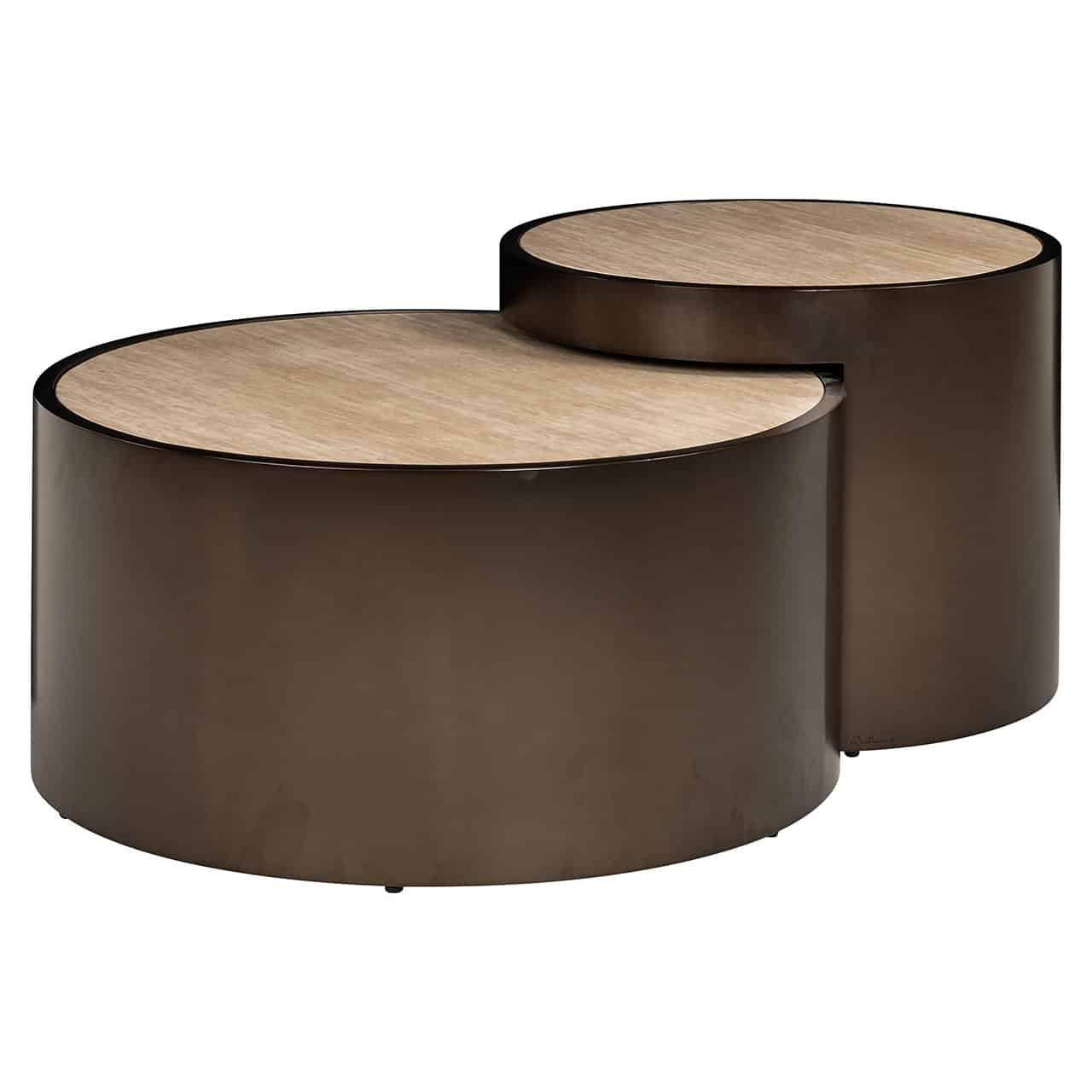 Richmond Interiors 2er Set Runder Couchtisch Ronson