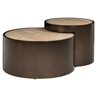 Richmond Interiors 2er Set Runder Couchtisch Ronson