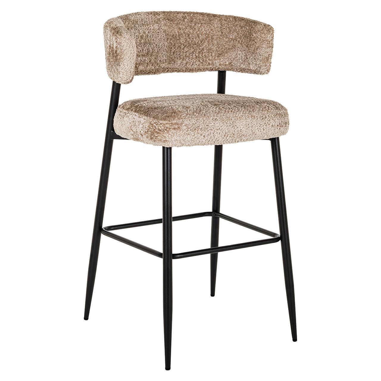 Richmond Interiors 2er Set Teddy-Barhocker Counterstuhl Rochelle | Nature
