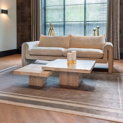 Richmond Interiors 2er Set Travertine Couchtisch La Cantera