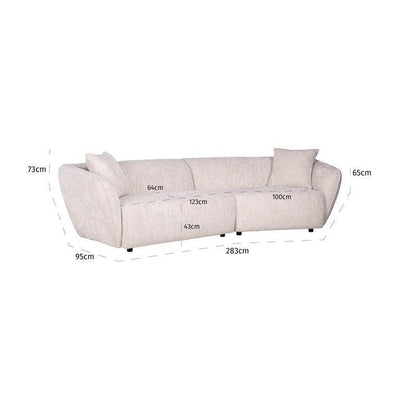 Richmond Interiors 3-Sitzer Sofa Armand | Cremé