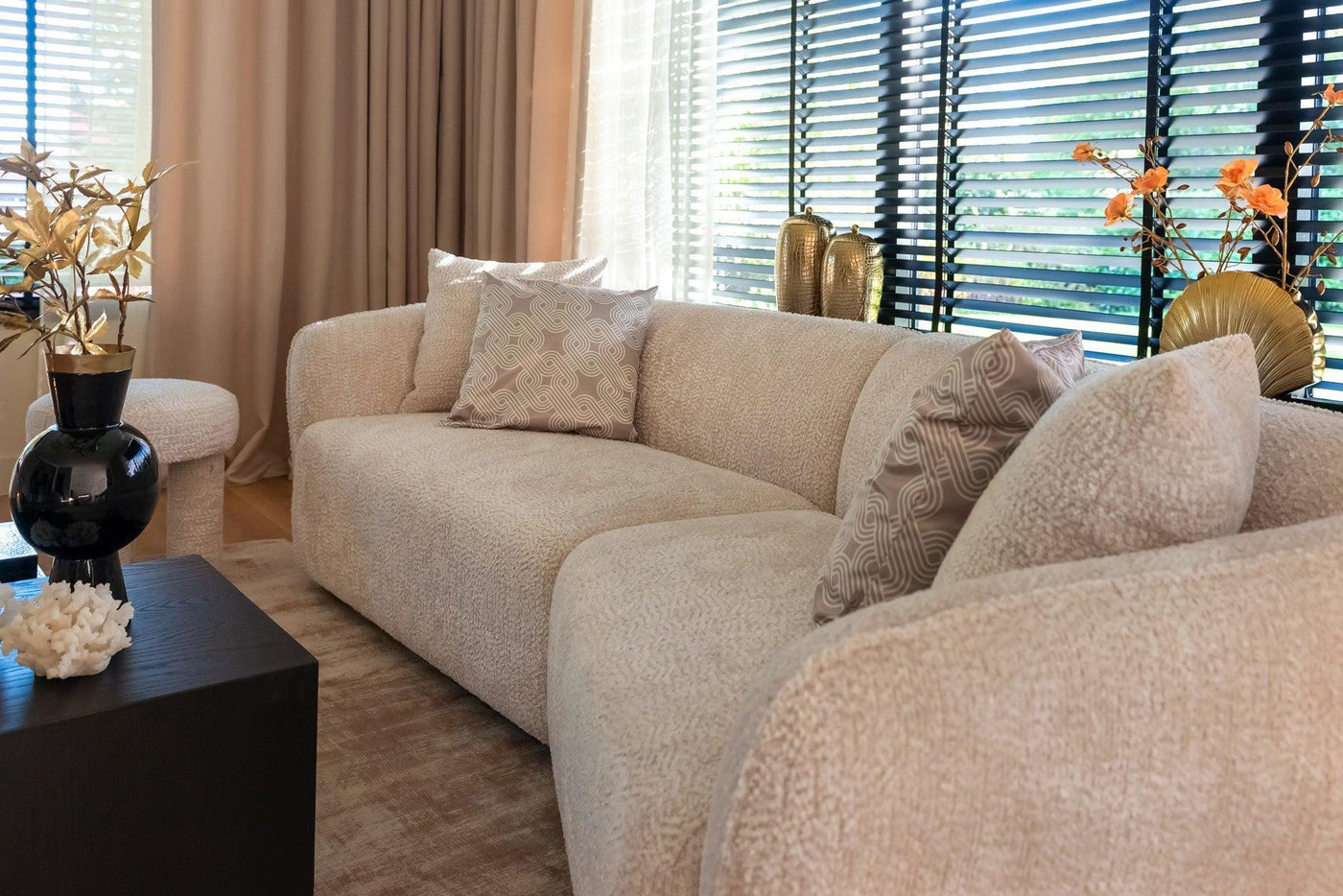 Richmond Interiors 3-Sitzer Sofa Armand | Cremé