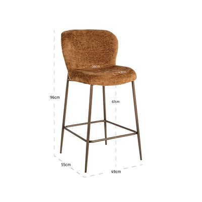 Richmond Interiors Barhocker Counterstuhl Odarby | cognac