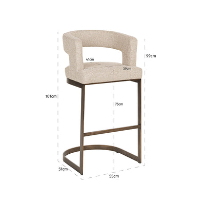 Richmond Interiors Barhocker Ellis | Cremé