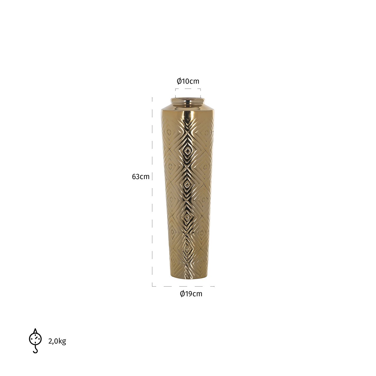Richmond Interiors Bodenvase Dana | H 63 cm