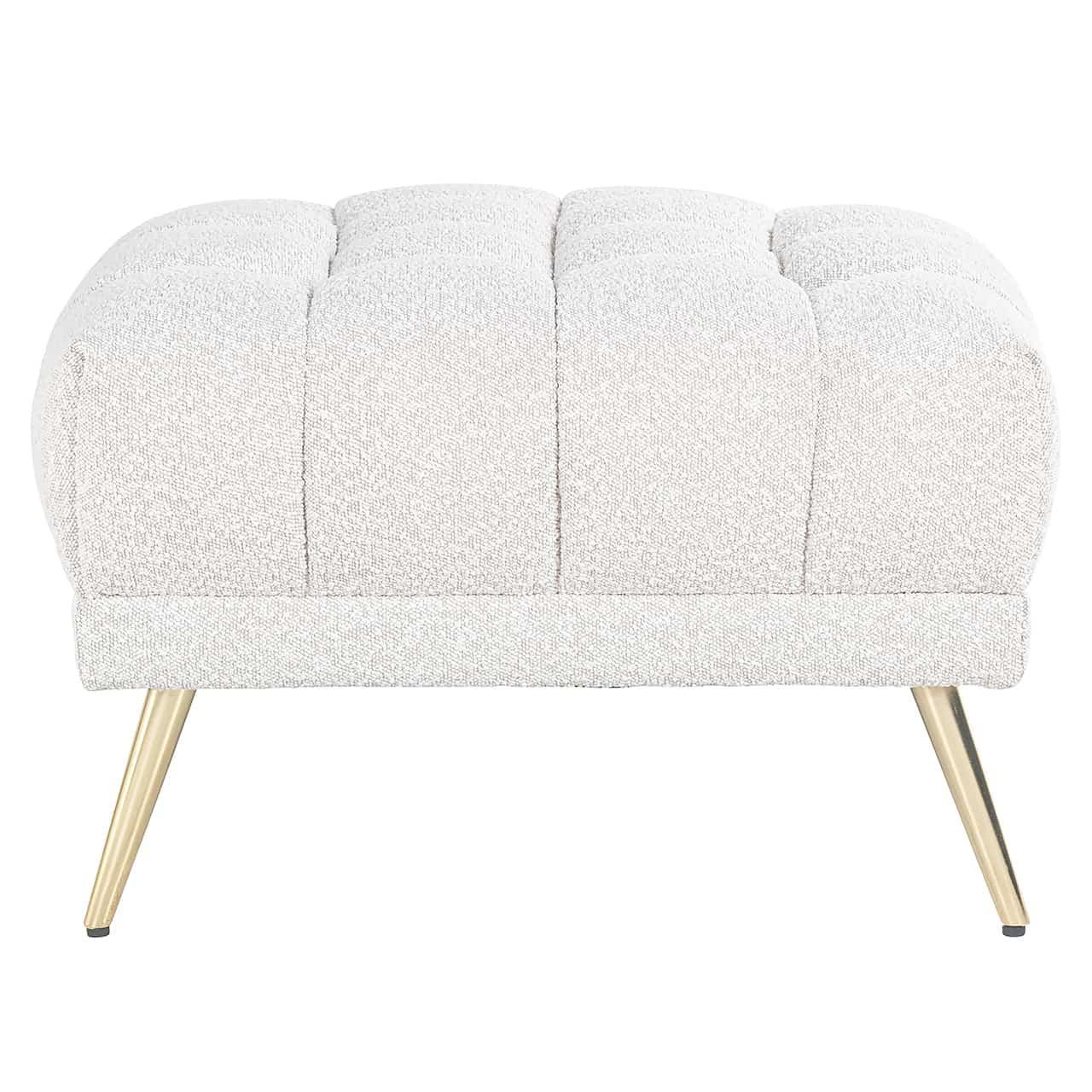 Richmond Interiors Bouclé-Hocker Huxley | Weiß