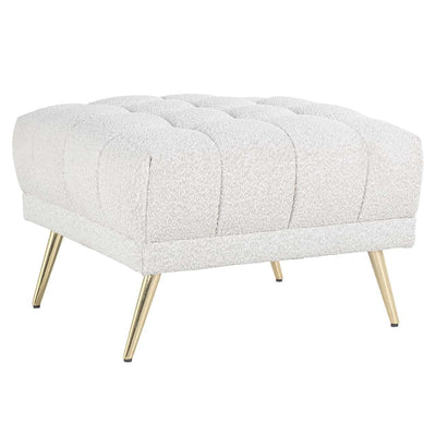 Richmond Interiors Bouclé-Hocker Huxley | Weiß