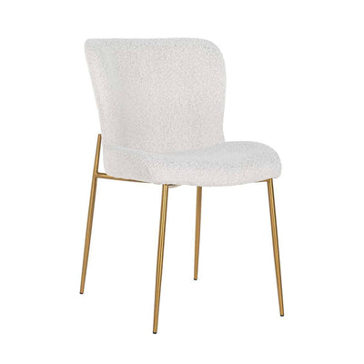 Richmond Interiors Bouclé-Stuhl Odessa | Weiß