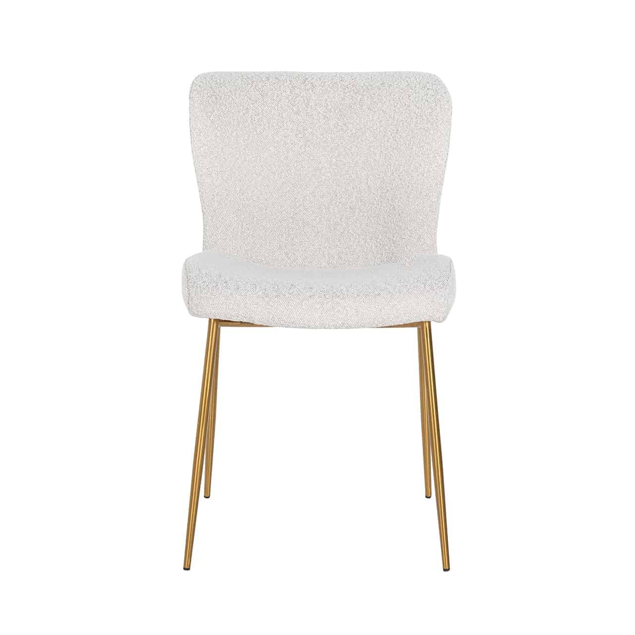 Richmond Interiors Bouclé-Stuhl Odessa | Weiß