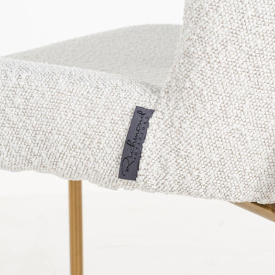 Richmond Interiors Bouclé-Stuhl Odessa | Weiß