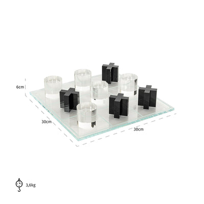 Richmond Interiors Brettspiel Tic Tac Toe aus Glas
