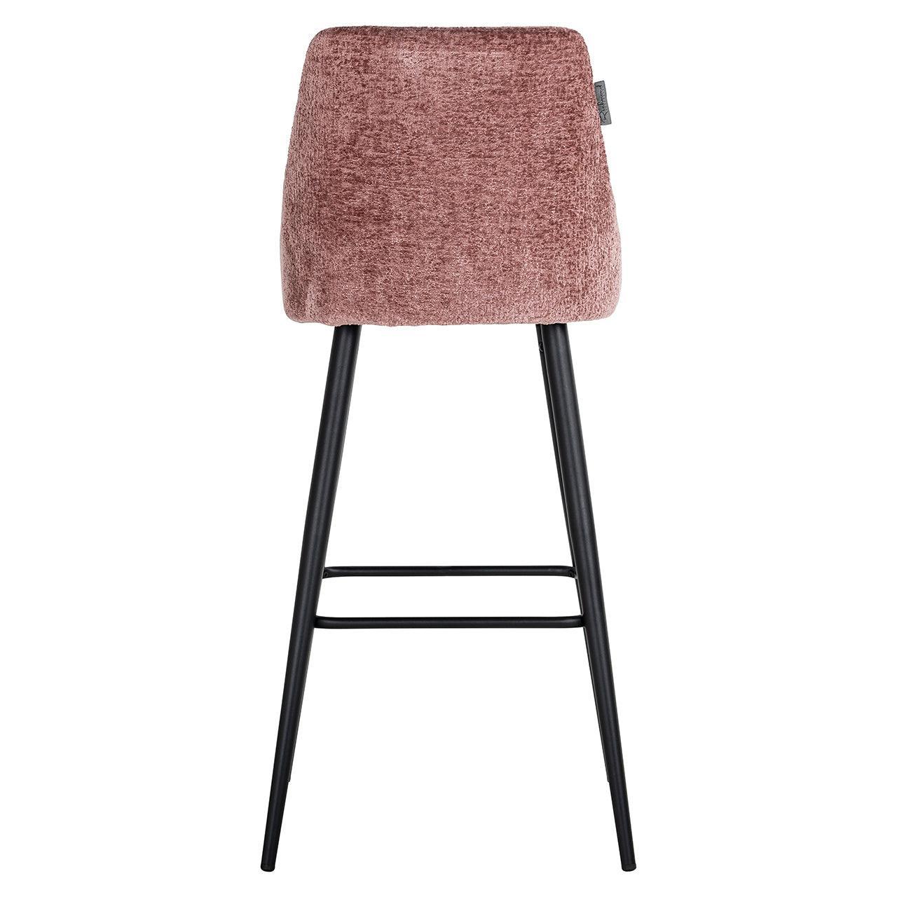 Richmond Interiors Chenille Barhocker Brooke 2er Set | Rosé