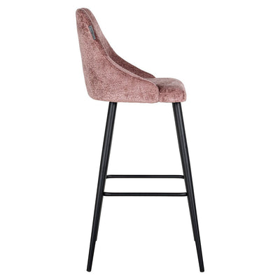 Richmond Interiors Chenille Barhocker Brooke 2er Set | Rosé
