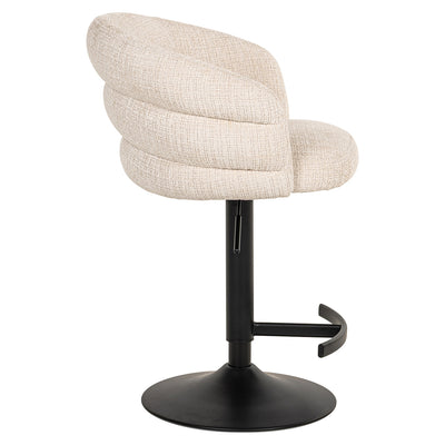 Richmond Interiors Chenille Dreh-Barhocker Nikki höhenverstellbar | beige