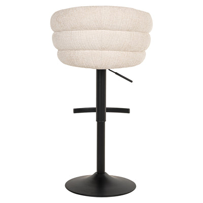 Richmond Interiors Chenille Dreh-Barhocker Nikki höhenverstellbar | beige