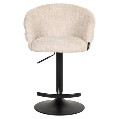 Richmond Interiors Chenille Dreh-Barhocker Nikki höhenverstellbar | beige