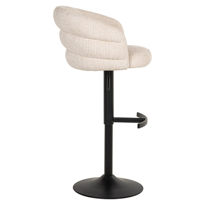 Richmond Interiors Chenille Dreh-Barhocker Nikki höhenverstellbar | beige