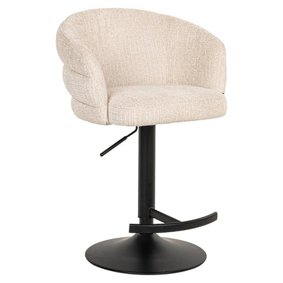 Richmond Interiors Chenille Dreh-Barhocker Nikki höhenverstellbar | beige