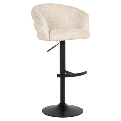 Richmond Interiors Chenille Dreh-Barhocker Nikki höhenverstellbar | beige