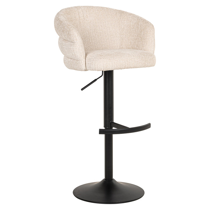 Richmond Interiors Chenille Dreh-Barhocker Nikki höhenverstellbar | beige