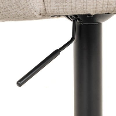 Richmond Interiors Chenille Dreh-Barhocker Nikki höhenverstellbar | beige