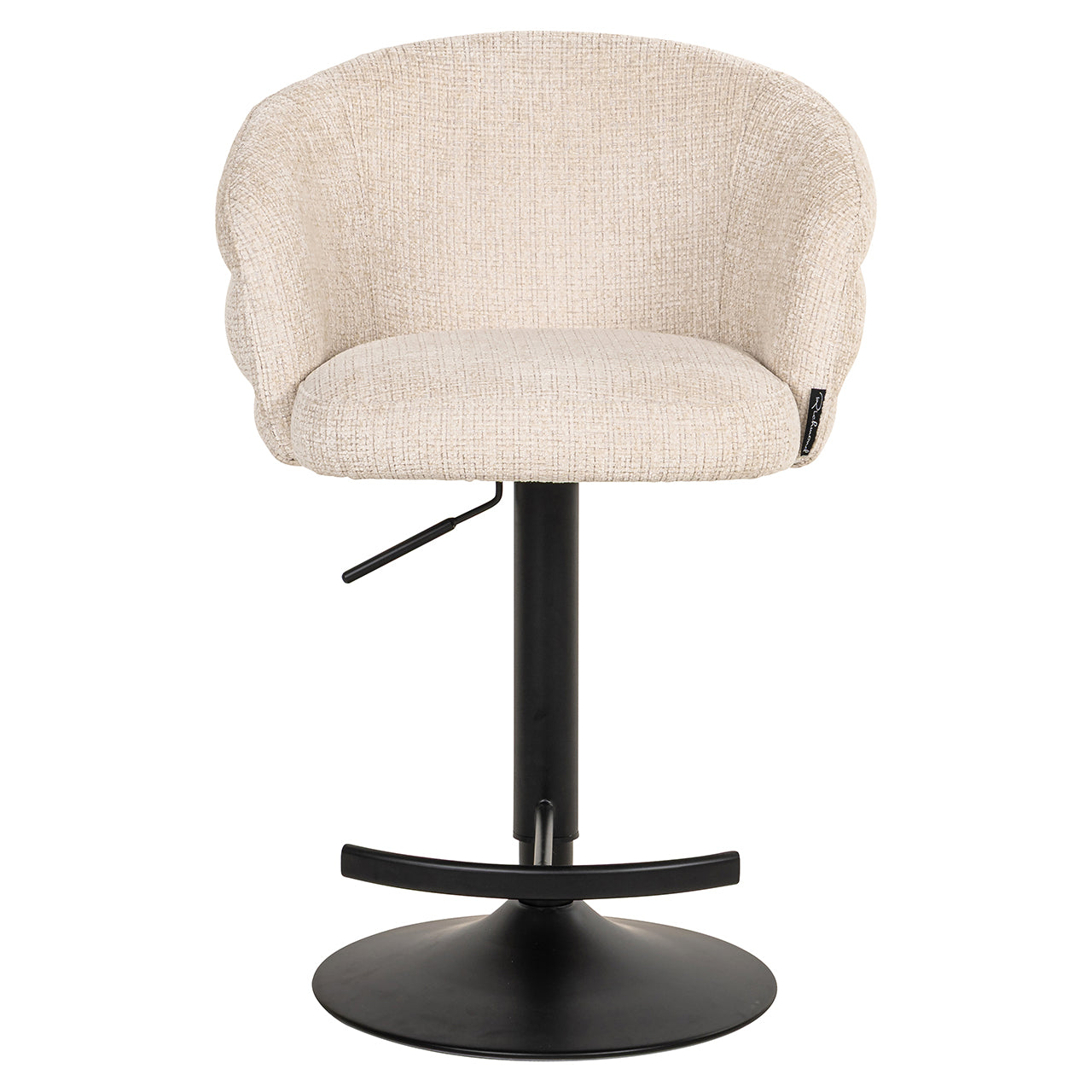 Richmond Interiors Chenille Dreh-Barhocker Nikki höhenverstellbar | beige