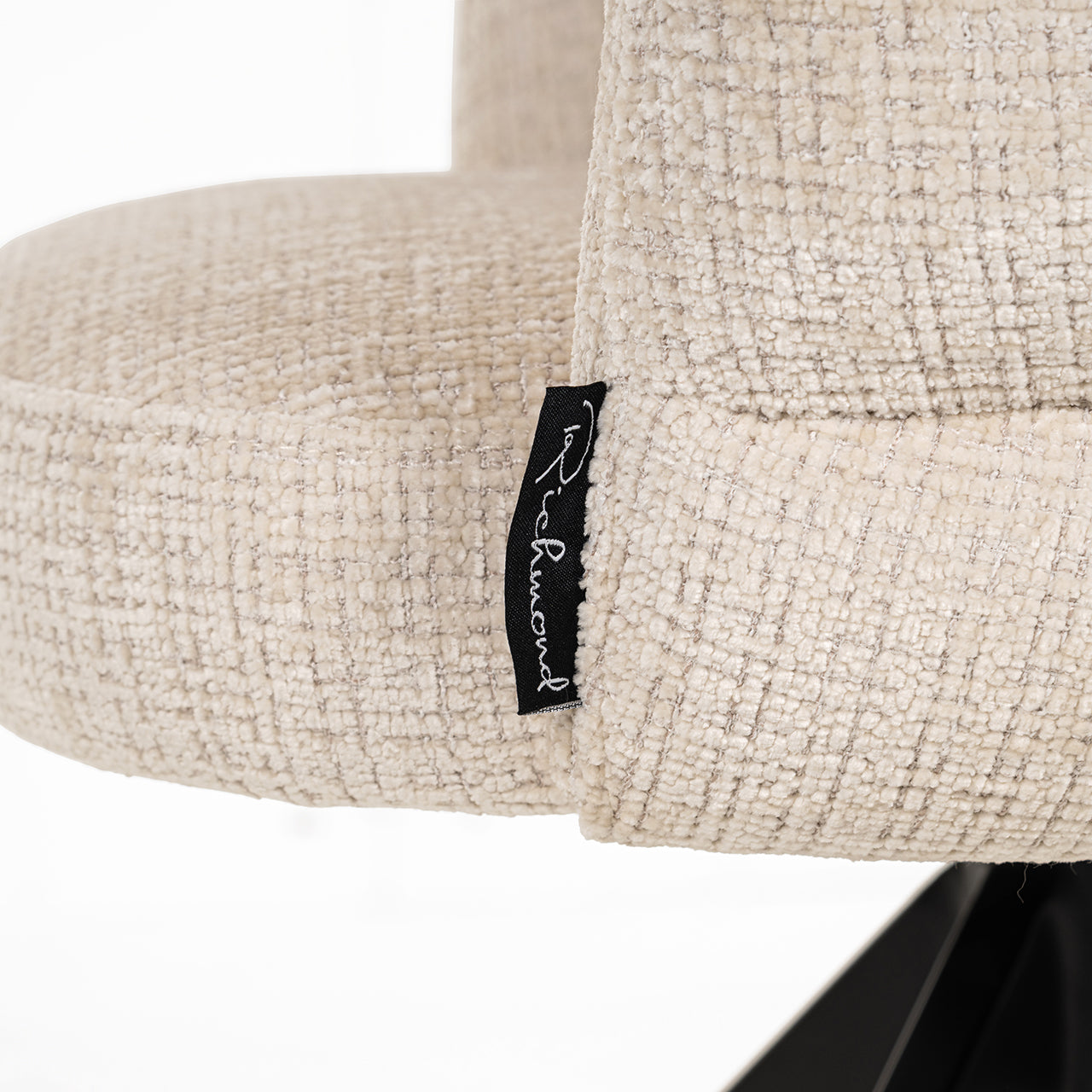 Richmond Interiors Chenille Dreh-Esszimmerstuhl Serenity | beige