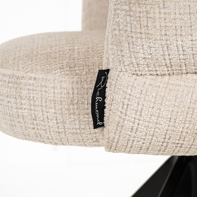 Richmond Interiors Chenille Dreh-Esszimmerstuhl Serenity | beige