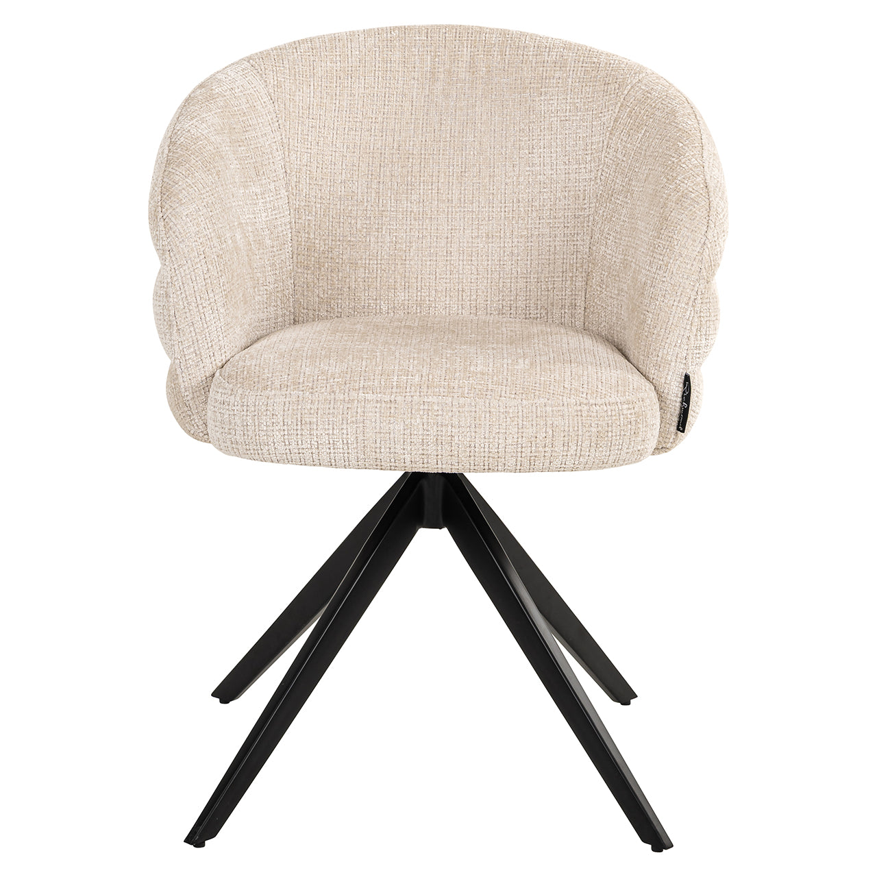 Richmond Interiors Chenille Dreh-Esszimmerstuhl Serenity | beige