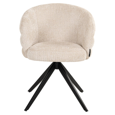 Richmond Interiors Chenille Dreh-Esszimmerstuhl Serenity | beige