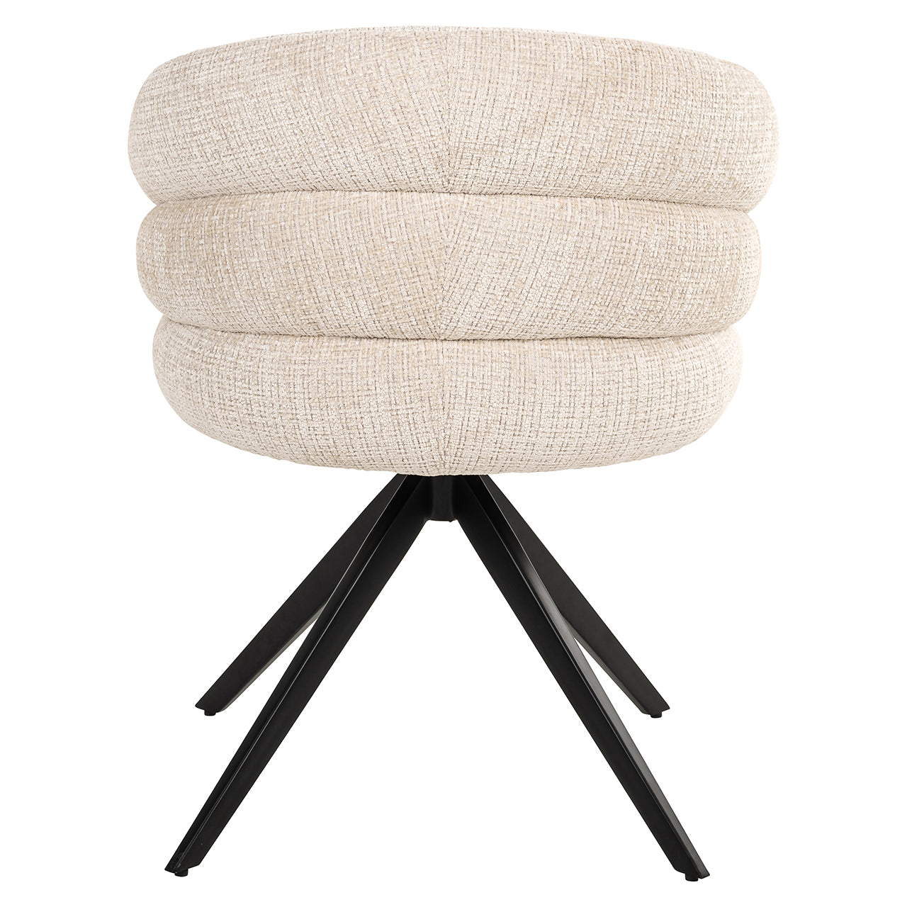 Richmond Interiors Chenille Dreh-Esszimmerstuhl Serenity | beige