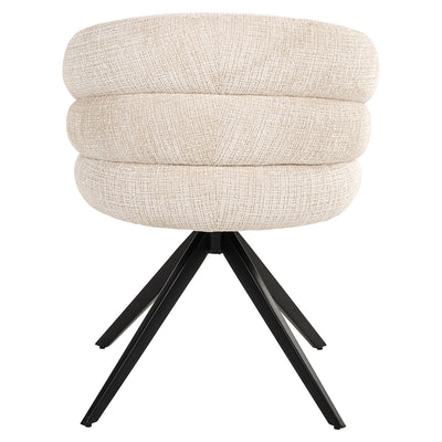 Richmond Interiors Chenille Dreh-Esszimmerstuhl Serenity | beige