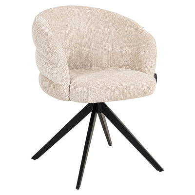 Richmond Interiors Chenille Dreh-Esszimmerstuhl Serenity | beige