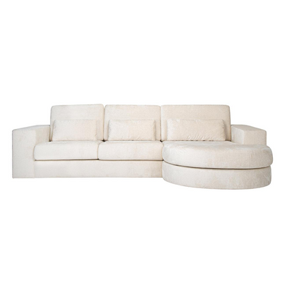 Sofa Barcelona with récamière | fabric Adore velvet
