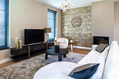 Sofa Barcelona with récamière | fabric Adore velvet